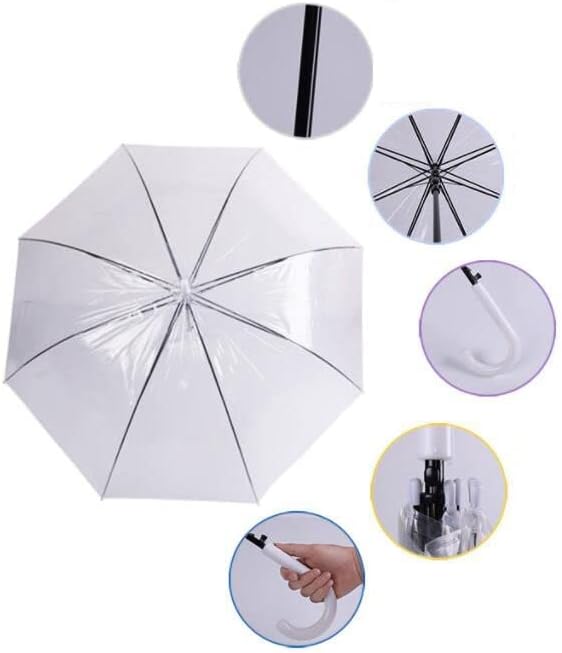 Transparent Umbrella(Crystal Clear),Umbrella,The Best Gift for A Rainy Day.