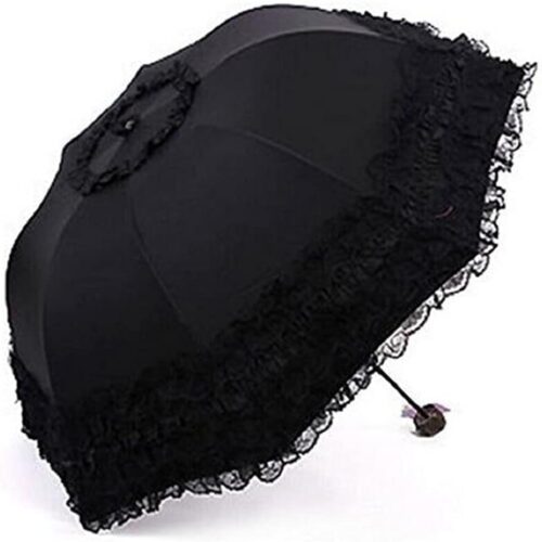 Travel Umbrella Folding UV Resistance Princess Lace Parasol Umbrellas Sun Umbrella for Women Girls