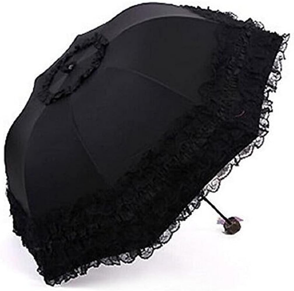 Travel Umbrella Folding UV Resistance Princess Lace Parasol Umbrellas Sun Umbrella for Women Girls