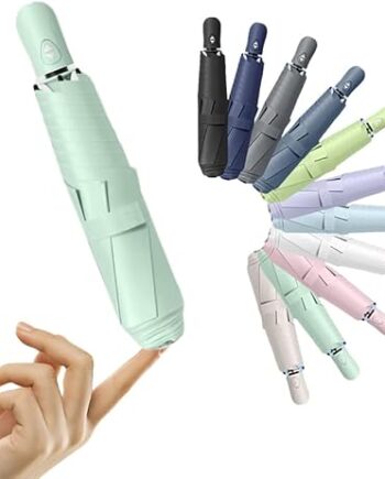 Mini Ultra-Lightweight Compact Portable Auto Open/Close Folding Umbrella for Women,Men, Kids, Travel, Backpack, Car & Purse - UPF 50 UV Protection, Waterproof, 6 Ribs, Rain & Sun Pocket Parasol