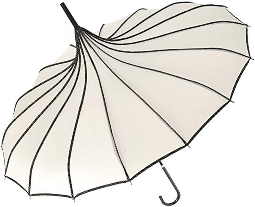Vintage Sun Protection UV Protection Umbrella Ivory White