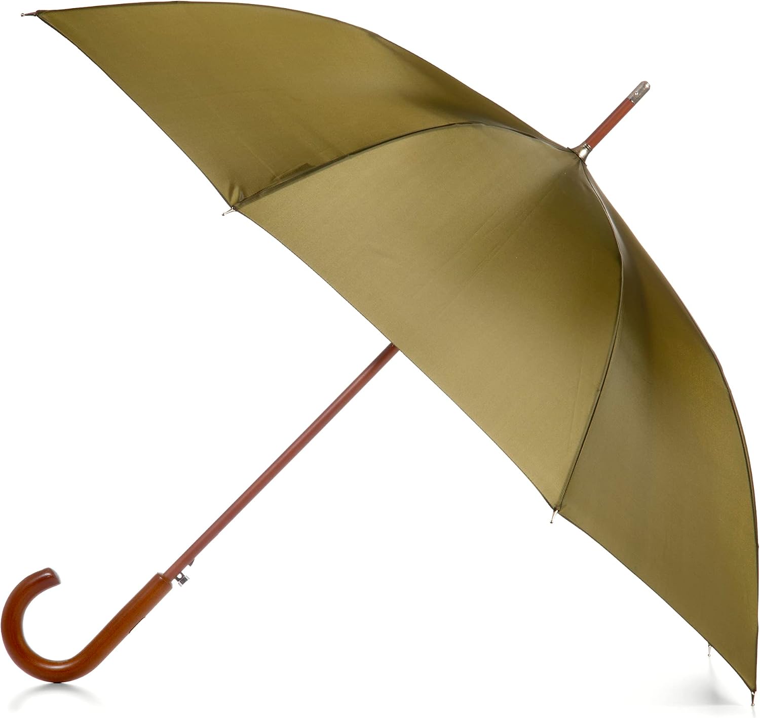 Auto Open Umbrella Classic Wooden J Stick Handle with Easy Grip - Windproof, Rainproof and Durable Canopy Design – Versatile Travel, Perfect for Rainy Days