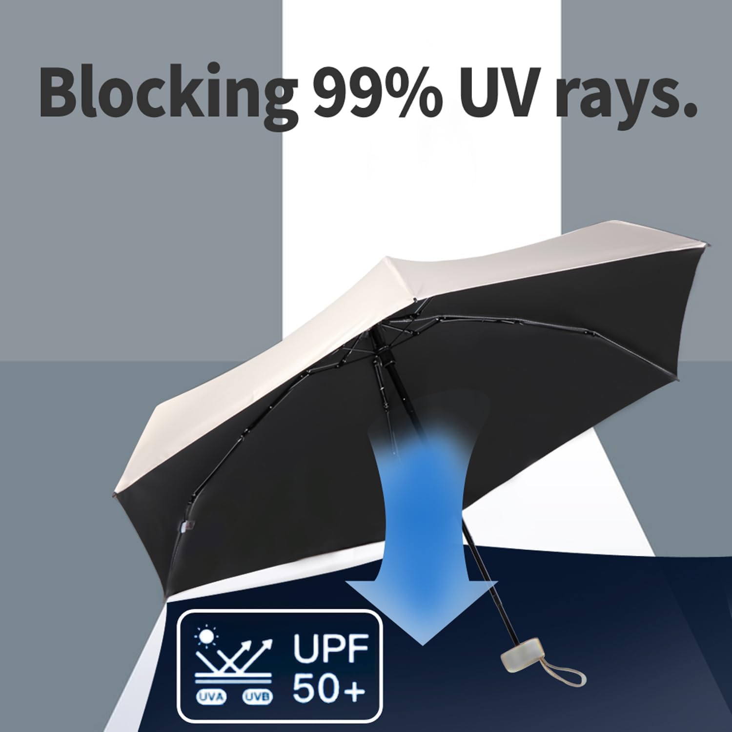 Compact Anti-UV Folding Parasol Umbrella Small Lightweight Sun & Rain Umbrella