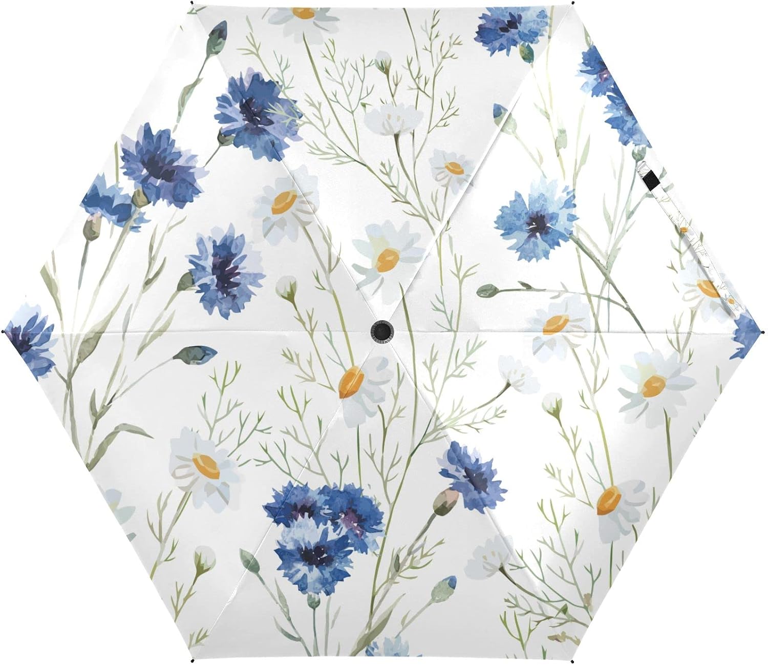 UV Sun Umbrella Compact Folding Travel Umbrella for 99% UV Protection Windproof Rainproof Small Light Fashion Parasol for Men and Women Gift Flower
