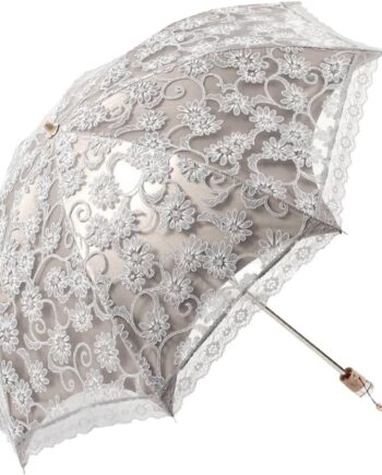 Lace Travel Parasol Folding Anti-uv Windproof Embroidery Umbrella