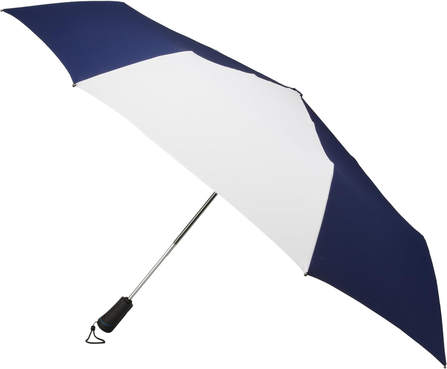 Auto Open Close Golf Size Umbrella, Navy/White, One Size