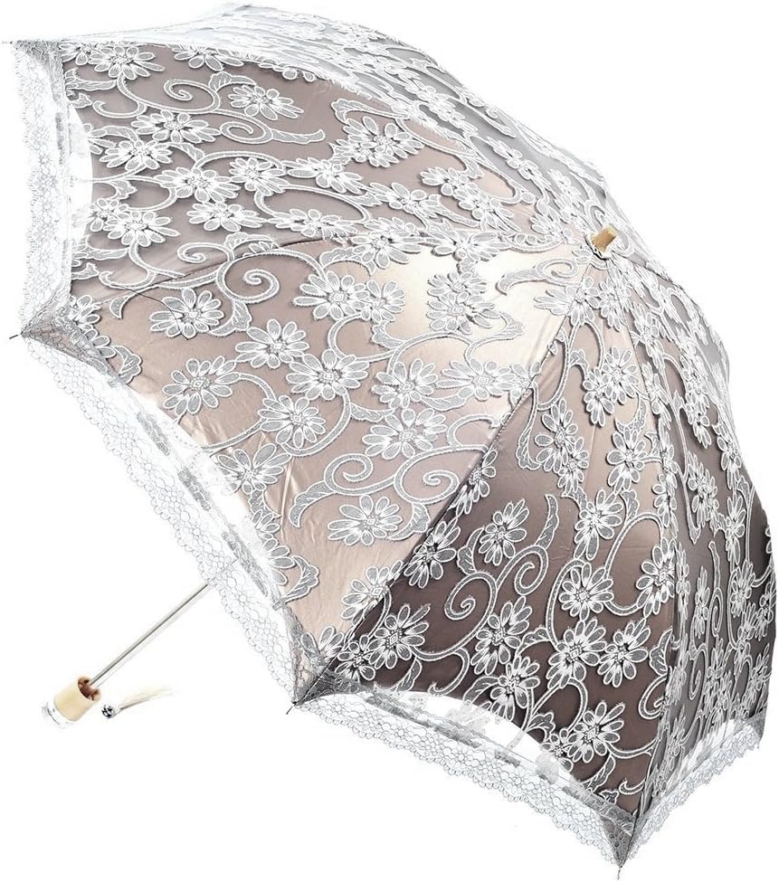 Lace Travel Parasol Folding Anti-uv Windproof Embroidery Umbrella