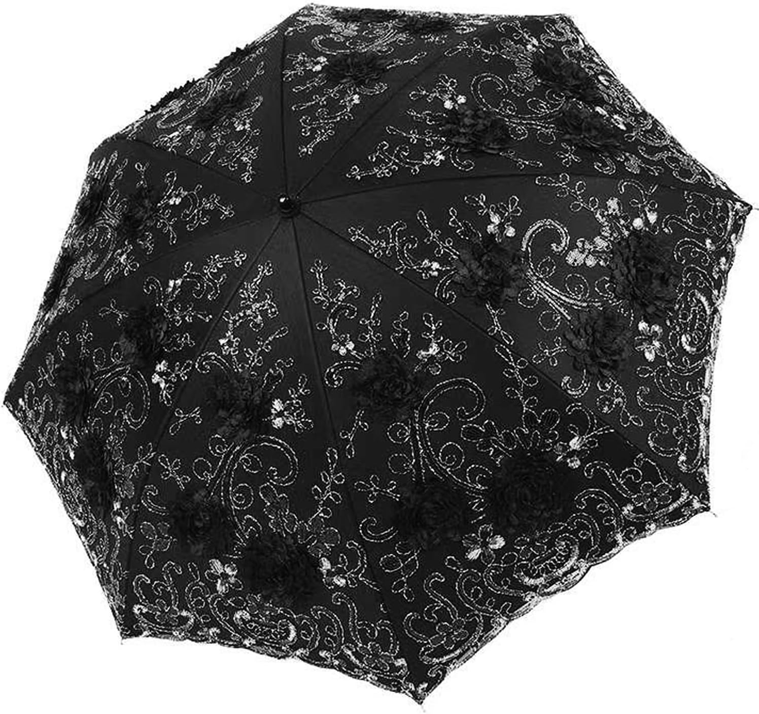 lace parasol umbrella Folding Anti-uv Sunshade Vintage Embroidered Sun Protection